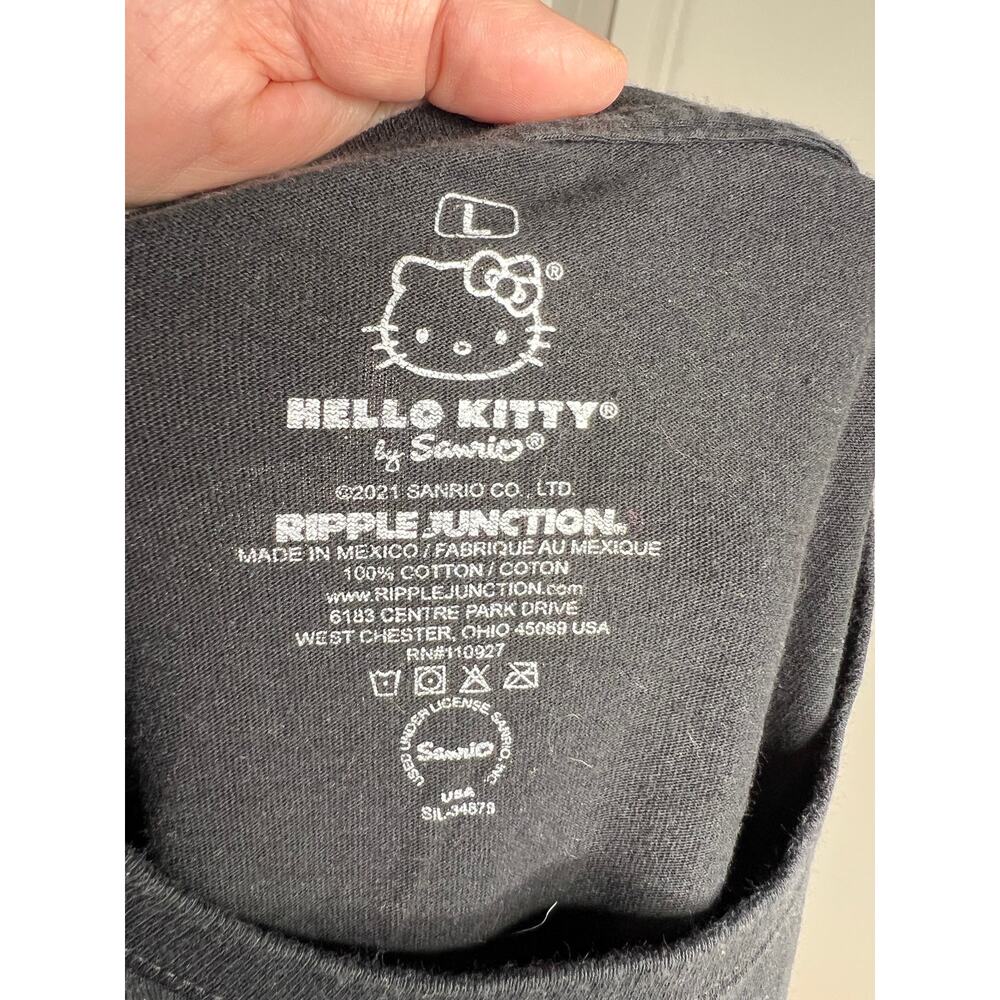 Ripple Junction Hello Kitty Tokyo Japanese Long Sleeve T-Shirt Black ~ Size L - Picture 5 of 5